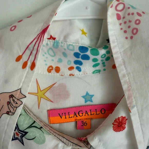 Vilagallo White Cream Buttoned Sundress - Picture 4 of 7